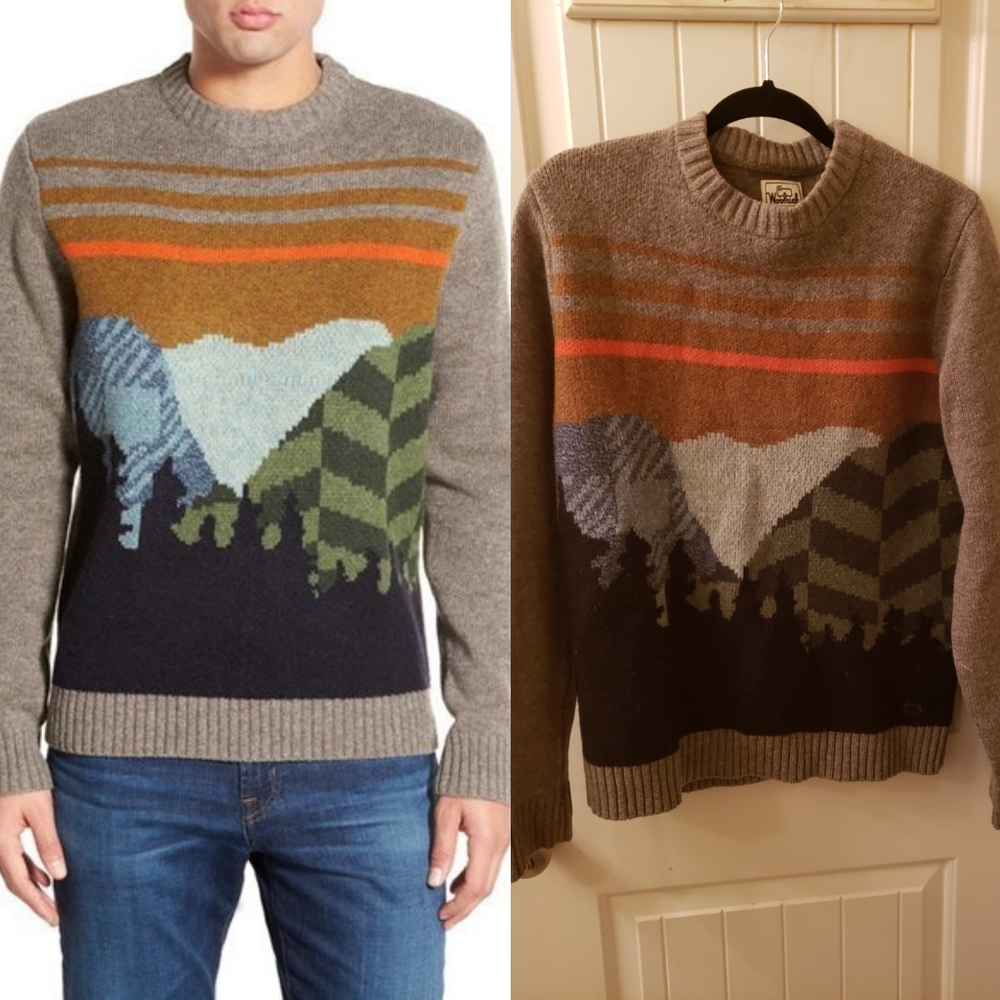 Woolrich Mountain Range Intarsia Lambswool Sweater